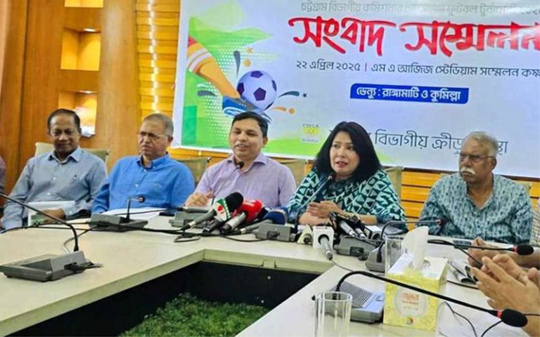 আগামীকাল রাঙ্গামাটিতে শুরু হচ্ছে ১১টি দলের অংশগ্রহণে বিভাগীয় কমিশনার গোল্ডকাপ ফুটবল টুর্নামেন্ট