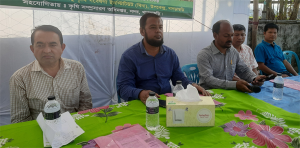খাগড়াছড়িতে বিনা ধান-২৫ এর মাঠ দিবসে বক্তারাঃ যার হেক্টর প্রতি ফলন সাড়ে সাত মেট্রিক টন