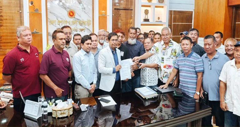 রাঙ্গামাটি জেলা ক্রীড়া সংস্থার এডহক কমিটি বাতিলের দাবিতে স্মারকলিপি